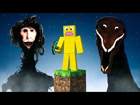 We Played ONE BLOCK With Every Horror Mod in Minecraft