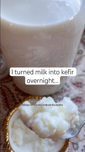 How to Make Kefir at Home 🥛 (24 Hour Fermentation) #shorts #youtubeshorts