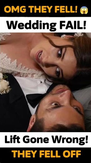 Bride & Groom Fall Off Stage Mid-Dance 😱 #WeddingFail #BrideAndGroom