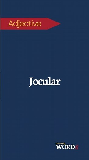 Jocular | Playful and characterized by friendly joking