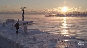 Chicago Tribune Photo captured the extreme cold descending on the city. Here's the latest on how the polar vortex is affecting Chicago: https://trib.in/2FUjyTO | Chicago Tribune