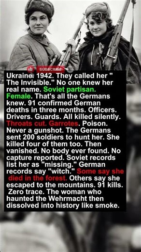 She Killed 91 Nazis in 3 Months Then Disappeared and Was Never Found