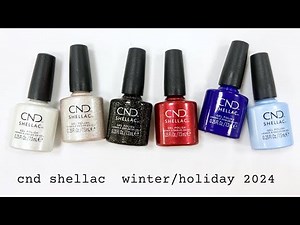 Swatching CND Shellac Queen-Tessential Winter/Holiday 2024