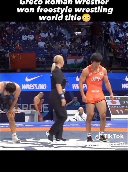 Japanese monster Narikuni 🇯🇵. He's a Greco Roman wrestler who decided to compete in freestyle wrestling in 2022 he destroyed everyone winning the world championship finals 10-0 against Zain Retherford in freestyle wrestling. #freestylewrestling #grecoromanwrestling #sport #sports #wrestler #wrestling #mma #japan