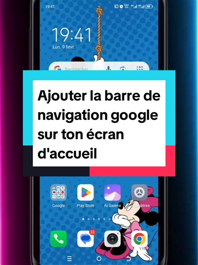 voici comment ajouter la barre de navigation google sur ton écran d'accueil. #astuce #tutoriel #android #creationdecontenus