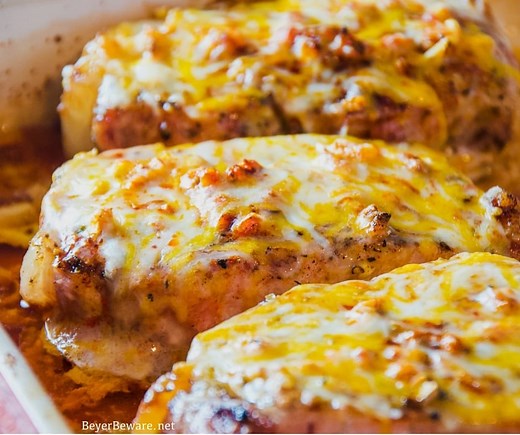 Cheesy Garlic and Brown Sugar Pork Chops Recipe