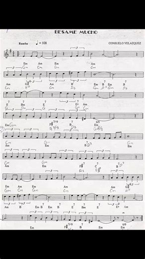 82K views · 485 reactions | “Besame mucho” sheet music  #besamemucho #piano #PianoLessons #musician #pianoteacher #music #pianist #sheetmusic | The Keyz | Facebook