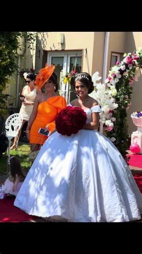 Lady In orange wedding