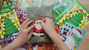 24 Sheets Christmas Stickers for Kids, Make Your Own Stickers, Xmas Winter Holiday Party Games, Christmas Gift Bag Decor, Classroom Activity Stickers