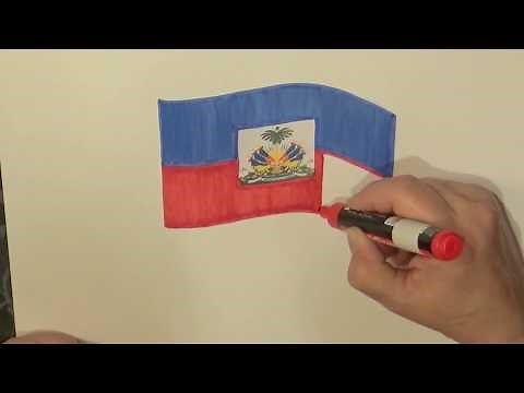 Learn geography How to draw a flag Haiti