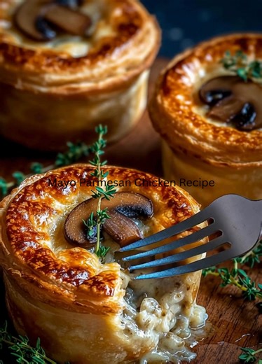 16K views · 75 reactions | Mini Mushroom & Gruyère Pot Pies with Thyme Ingredients 2 tbsp unsalted butter 1 small onion, finely diced 2 cloves garlic, minced a... Full Recipe in Coʍmеոτ  | The Cozy Kitchen | Facebook