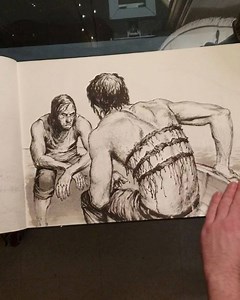 PT.2•Senior Thesis...Invitation to a Shipwreck• Flipping out with Matt Buck "When I look back at this, many fond memories of art school wash over me. I'm reminded of the night I made my peers contort into all of the wacky poses I need for reference and the many late nights grinding away to meet the deadline. I hope when you view this you smell the salt of the sea, the dread of the terrors of the deep, and are struck with awe at the bravery of men who did this consistently for a living." 🐳🐳🐳🎨