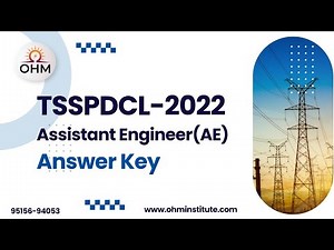 TSSPDCL Assistant Engineer(AE) Electrical Exam 2022 Question Paper with Key | OHM Institute | AE