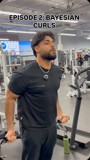 Hussian on Instagram: "EPISODE 2: BAYESIAN CURLS. I was on these before the hype train, I got put on by a dear friend. The stretch you get on these is diabolical, and have helped me small my arms. #gym #gymtok #workout #armday #strong"