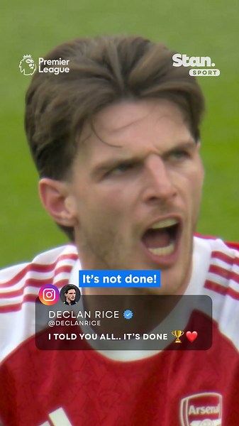 Declan Rice 𝘼𝙇𝙒𝘼𝙔𝙎 knew 🧠 And now it’s done ✅ #PremierLeague #Arsenal
