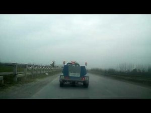 FWD falling weight deflectrometer test on road