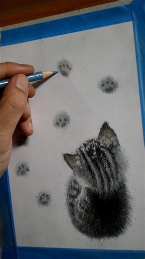 How to draw a kitten #illustration #shorts