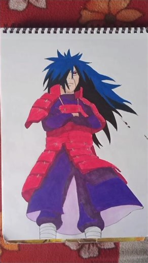 old drawing of madara uchiha 🥲