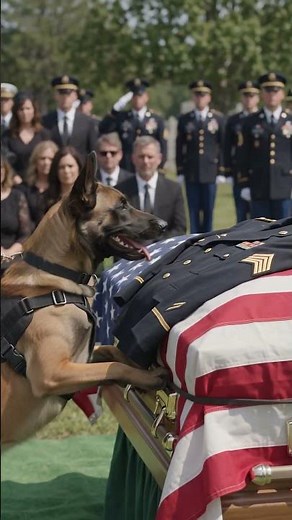 A soldier's best friend says his last farewell 😭