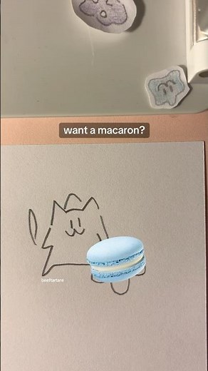 want a macaron? Have you ever tried them? BGM: Carnival by The Cardigans #drawing #doodle #silly