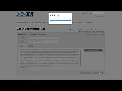 IDT Codon Optimization Tool Tutorial