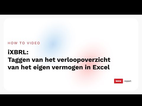 iXBRL: Tagging the equity statement in Excel