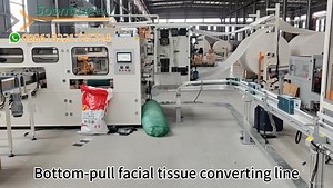Bottom pull facial tissue converting line --- Soontrue Machinery🫶😎🫶 Welcome to contact : Daisy Zhang 008618221725724 daisy@soontrue.com Shanghai Soontrue Machinery | Daisy Zhang