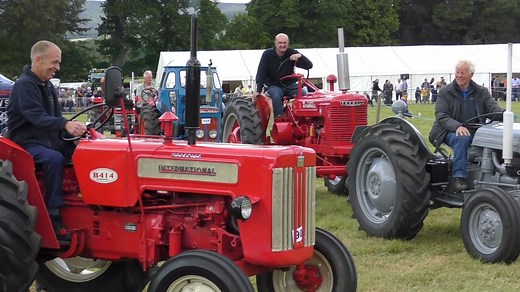 The Mearns Vintage Vehicle Club Parade and Tractorfest during the 2019 Fettercairn Show in Aberdeenshire, Scotland. An impressive display at this anual show, which also includes livestock competitions, arena displays, Highland dancing and even tractor football competitions. VisitAberdeenshire . Fettercairn . Fettercairn Whisky | Aberdeenshire Scotland