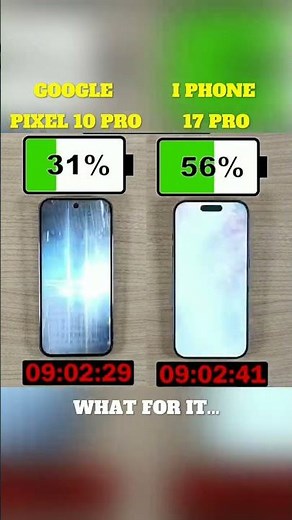 ⚡ GOOGLE PIXEL 10 PRO VS iPHONE 17 PRO REAL BATTERY TEST!! 🔋