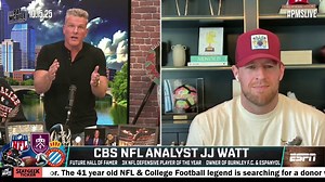"Baker Mayfield is gonna do whatever it takes to win a football game..When you have a guy like that playing Quarterback the entire team believes more" ~ @JJWatt #PMSLive