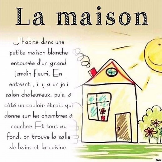 Un simple texte à lire 1 " la maison"