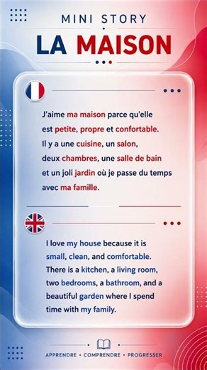 🏡 Mini Story | The House 🇫🇷🇬🇧 | Learn French with English | A1