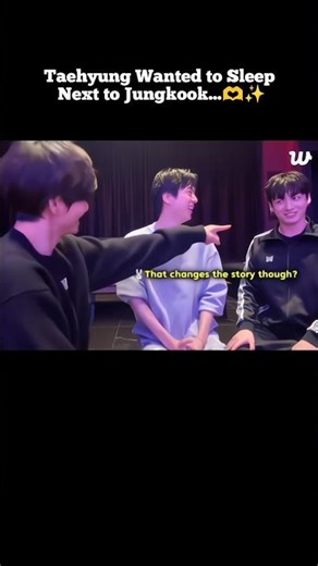 Taehyung Wanted to Sleep Next to Jungkook #taehyung #jungkook #bts #v #taekook #kpop#funny #shorts