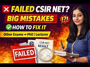 Failed CSIR NET Multiple Times? BIG Mistakes & What to Do NEXT!