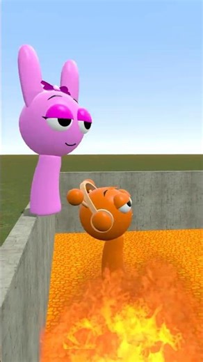 SIZE COMPARISON INCREDIBOX SPRUNKI into BIG HOLE LAVA COFFIN DANCE COVER #shorts