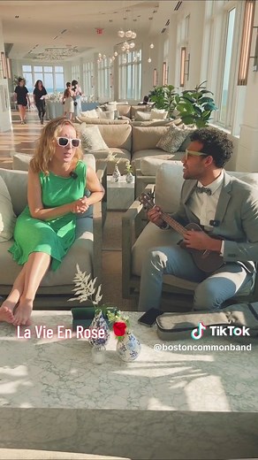 A little pre #wedding fun. Emily and Chris #singing La Vie En Rose. . . ⛱️ Wychmere Beach Club #weddingseason #weddingtiktok #weddingday #weddingvibes #bostonwedding #capecod #capecodwedding #weddingsinger #weddingband #livemusic #bostonweddingband #weddingvideo #engaged