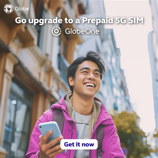 497 reactions · 20 shares | Experience the 5G change! 朗 Check your eligibility to upgrade on #GlobeOneForEveryone to switch on Prepaid 5G SIM. Try it now! | Globe Telecom | Facebook
