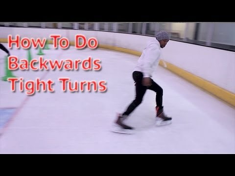 How To Do Backwards Hockey Tight Turn - Learn Backwards Power Turn Ice Skating Tutorial