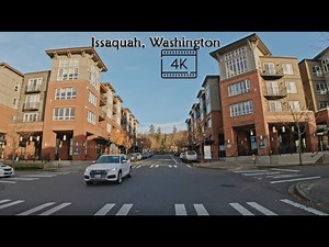 Driving in Downtown Issaquah, Washington - 4k