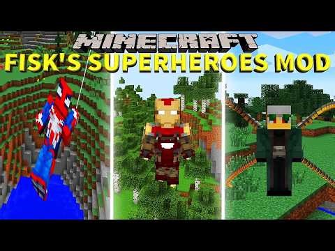 THE BEST SUPERHERO MOD IN MINECRAFT 😱🔥 - Fisk's Superheroes Mod 1.7.10