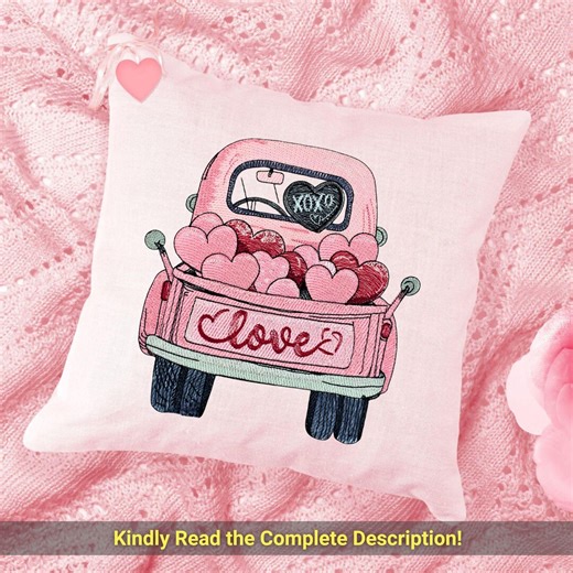 Retro Valentine Vintage Truck Machine Embroidery Designs for Couple Instant Download Files - Etsy