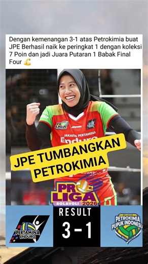 JPE TUMBANGKAN PETROKIMIA #shorts #megawatihangestri #jpe #petrokimiagresik #finalfour #proliga2026