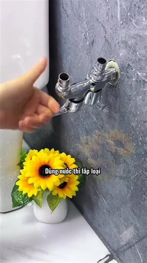 Vòi nước inox chia 2 đầu ra độc lập 🥰 | Tím thương