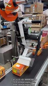 Stand Alone Applicator with Manual Conveyor for Box Labelling | Carton Box Sticker Labelling Machine