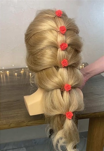 Easy hairstyle 🌸 #hairstyle #hairstyletutorial #hairstyles #easyhairstyle #hairstyleideas #braid #trendyhairstyle