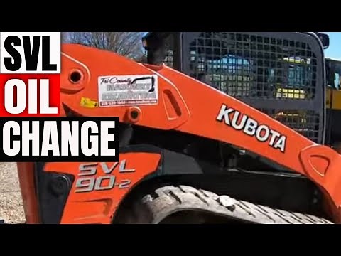 How to change the oil in a Kubota SVL showing service points tips & tricks