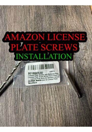 INSTALLING LICENSE PLATE SCREWS #plates #licenseplates #licenseplateframe #amazon