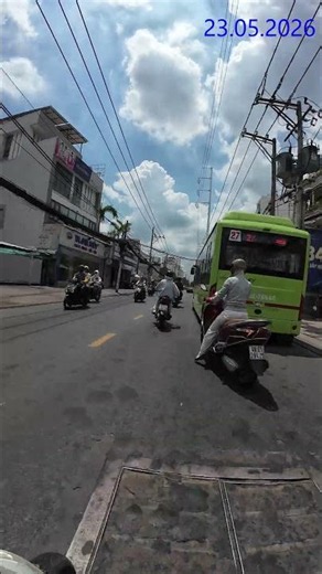 Vietnam crazy traffic / scooter ride 00611 / Traffic is not chaos - It is rhythm.