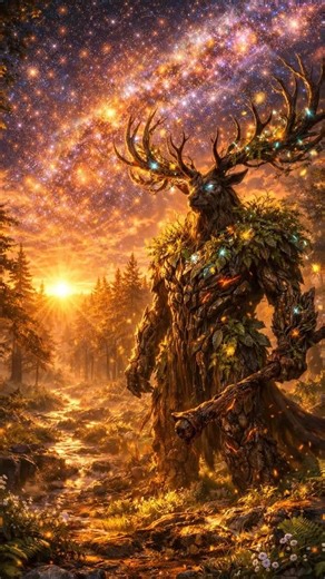 🌙 The forest doesn’t sleep… it awakens. An ancient guardian watches as starlight floods the trees and magic drifts through the air ✨🌲 Late-night fantasy energy hits different. #Fantasy