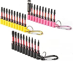 Impact Torx Screwdriver Bits Set, 30 Pieces 2”Magnetic S2 Steel Multi Star Driver Bits(T7-T40) and 1 Pc Bit Holder with Soft Hanging Strips